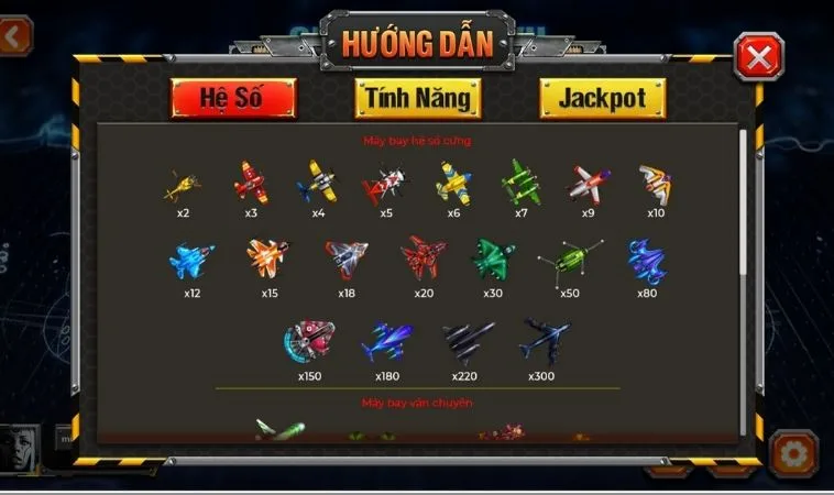 Các loại máy bay trong game Bắn Cá Đại Chiến B52 Tại AW8