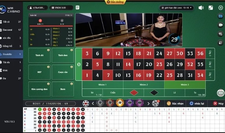 Các loại cược Roulette Nhà Cái AW8