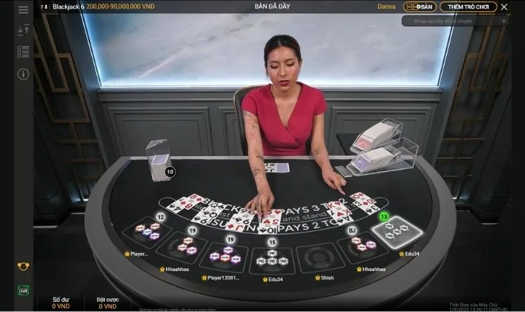 Giao diện đánh Blackjack Tại AW8